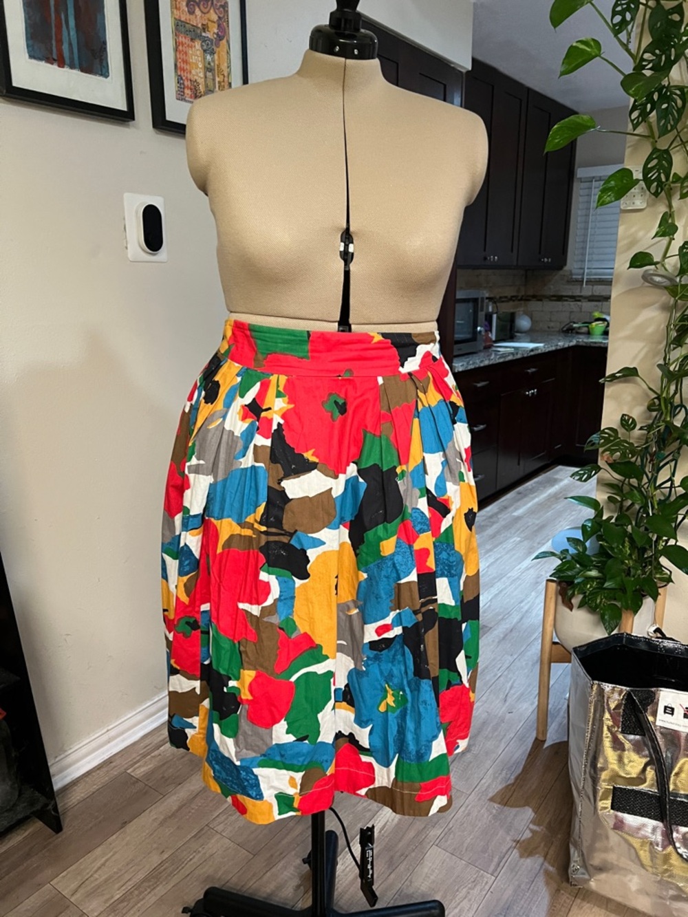 Bright Multicolor A-Line Skirt by Emily and Fin
